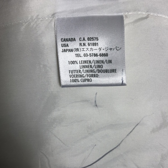 ESCADA Sport Linen Blazer White Jacket SzL - Picture 8 of 8